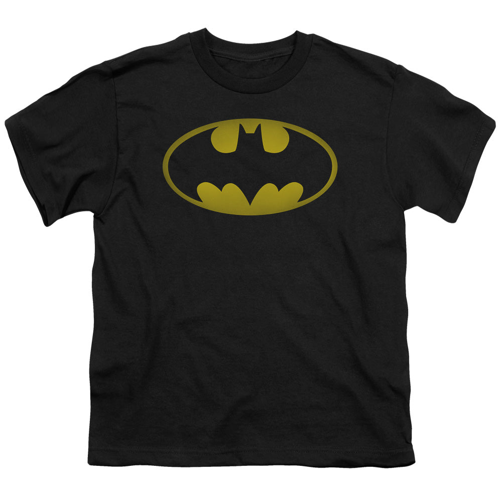 Batman Comics Washed Bat Logo Youth 18/1 100% Cotton Short-Sleeve T-Shirt