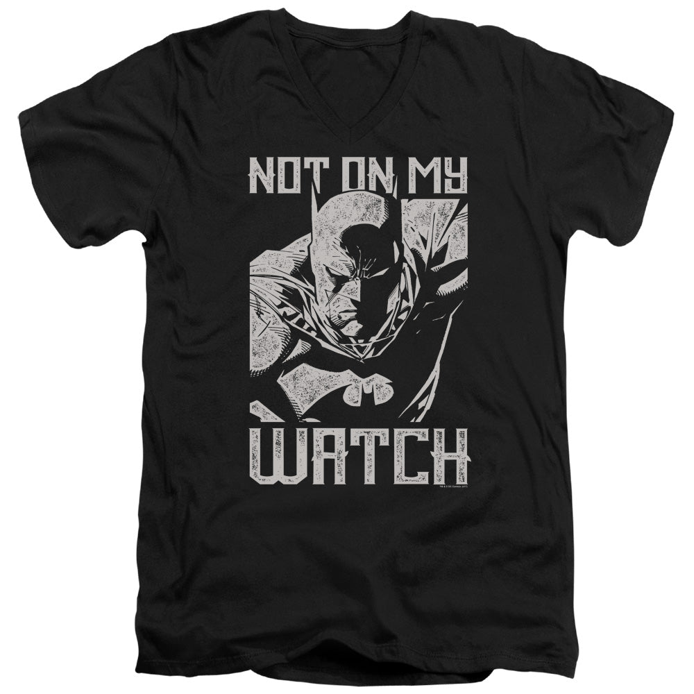 Batman Comics Watch Men's 30/1 Cotton Slim V-Neck T-Shirt