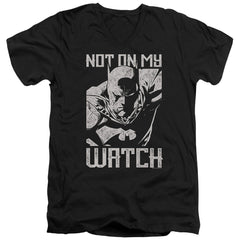 Batman Comics Watch Men's 30/1 Cotton Slim V-Neck T-Shirt
