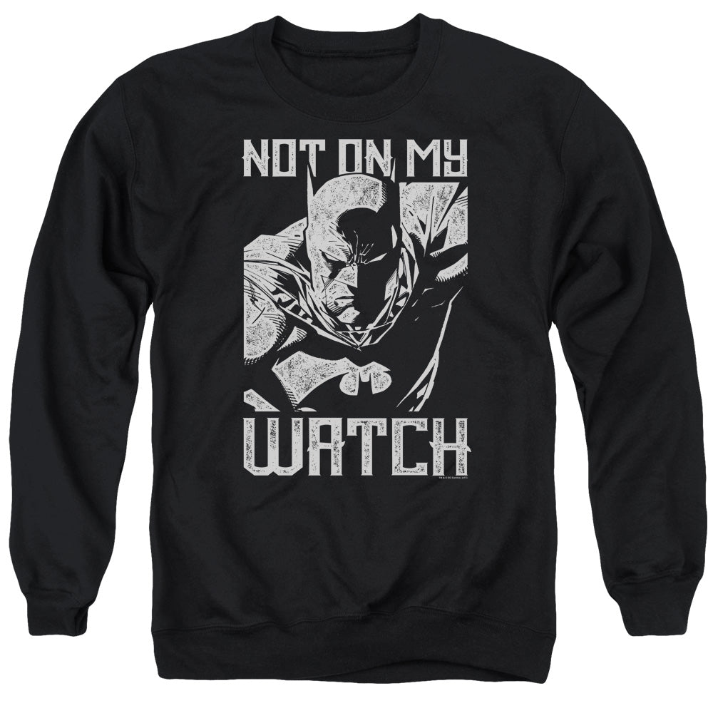 Batman Comics Watch Men's Crewneck 50 50 Poly Long-Sleeve T-Shirt