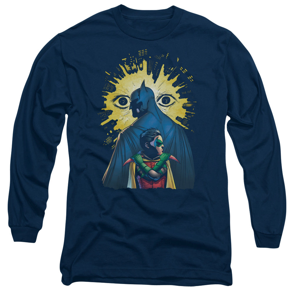Batman Comics Watchers Men's 18/1 Cotton Long-Sleeve T-Shirt