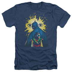 Batman Comics Watchers Men's 30/1 Heather 60 40 Poly Short-Sleeve T-Shirt