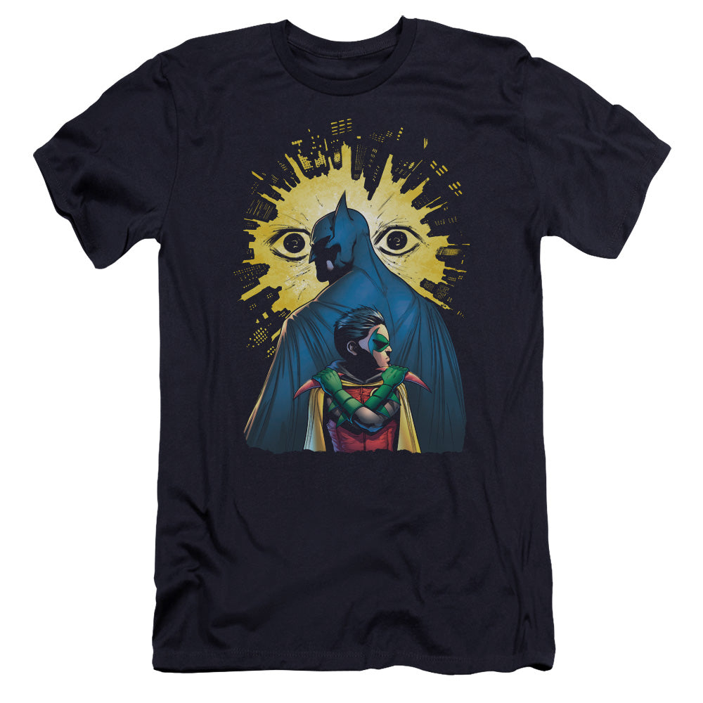 Batman Comics Watchers Men's Ultra-Soft 30/1 Cotton Slim Short-Sleeve T-Shirt