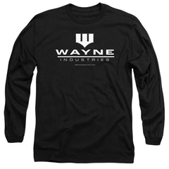 Batman Comics Wayne Logo On Black Men's 18/1 Cotton Long-Sleeve T-Shirt