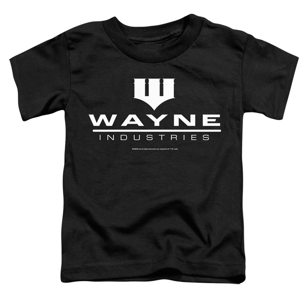 Batman Comics Wayne Logo On Black Toddler 18/1 Cotton Short-Sleeve T-Shirt