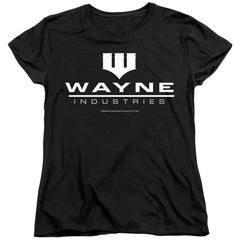Batman Comics Wayne Logo On Black Women's 18/1 Cotton Short-Sleeve T-Shirt