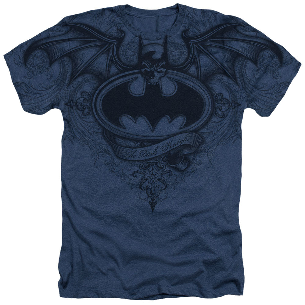 Batman Comics Winged Logo Men's 30/1 Cotton Poly SS Heather T