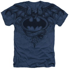 Batman Comics Winged Logo Men's 30/1 Cotton Poly SS Heather T