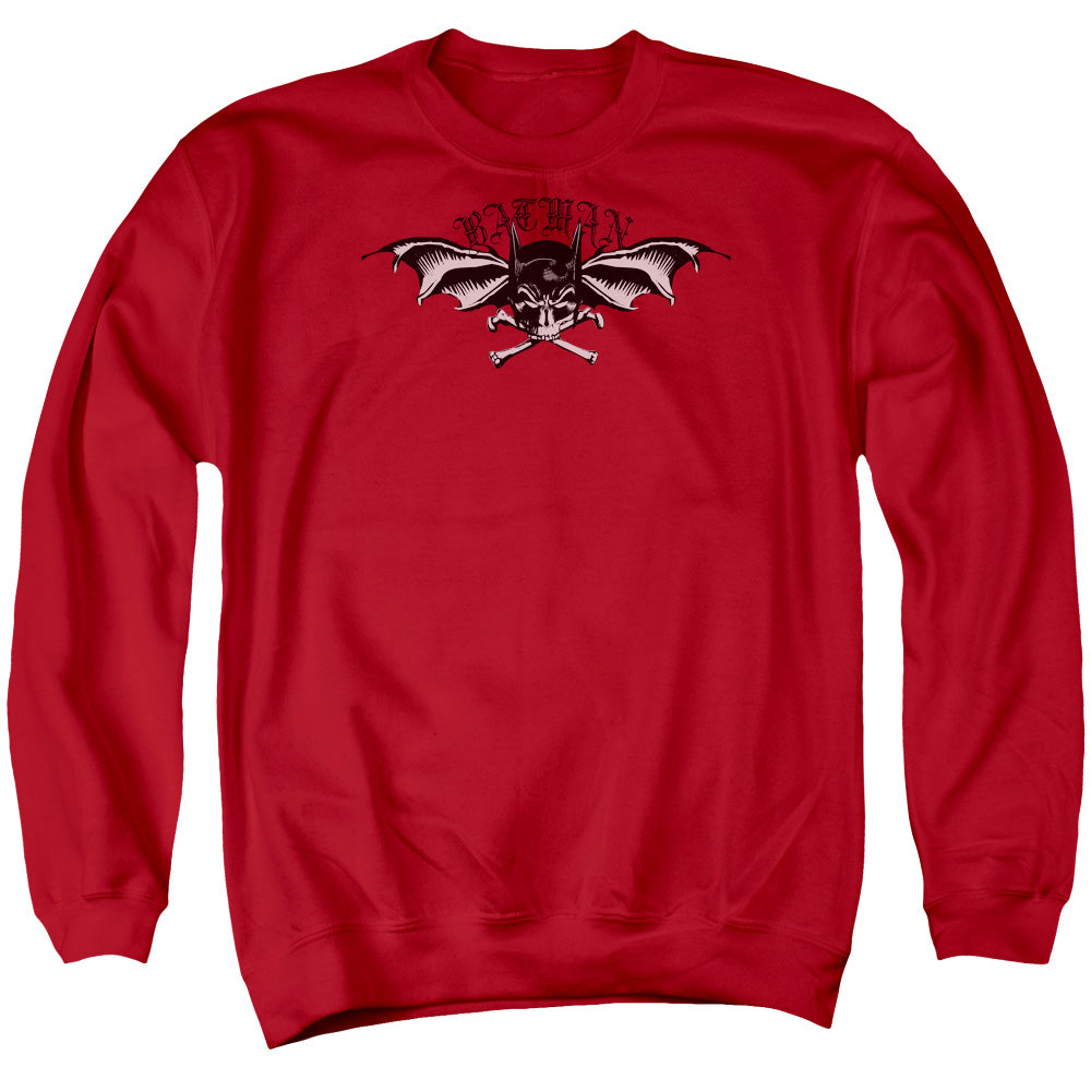 Batman Comics Wings Of Wrath Men's Crewneck 50 50 Poly Long-Sleeve T-Shirt