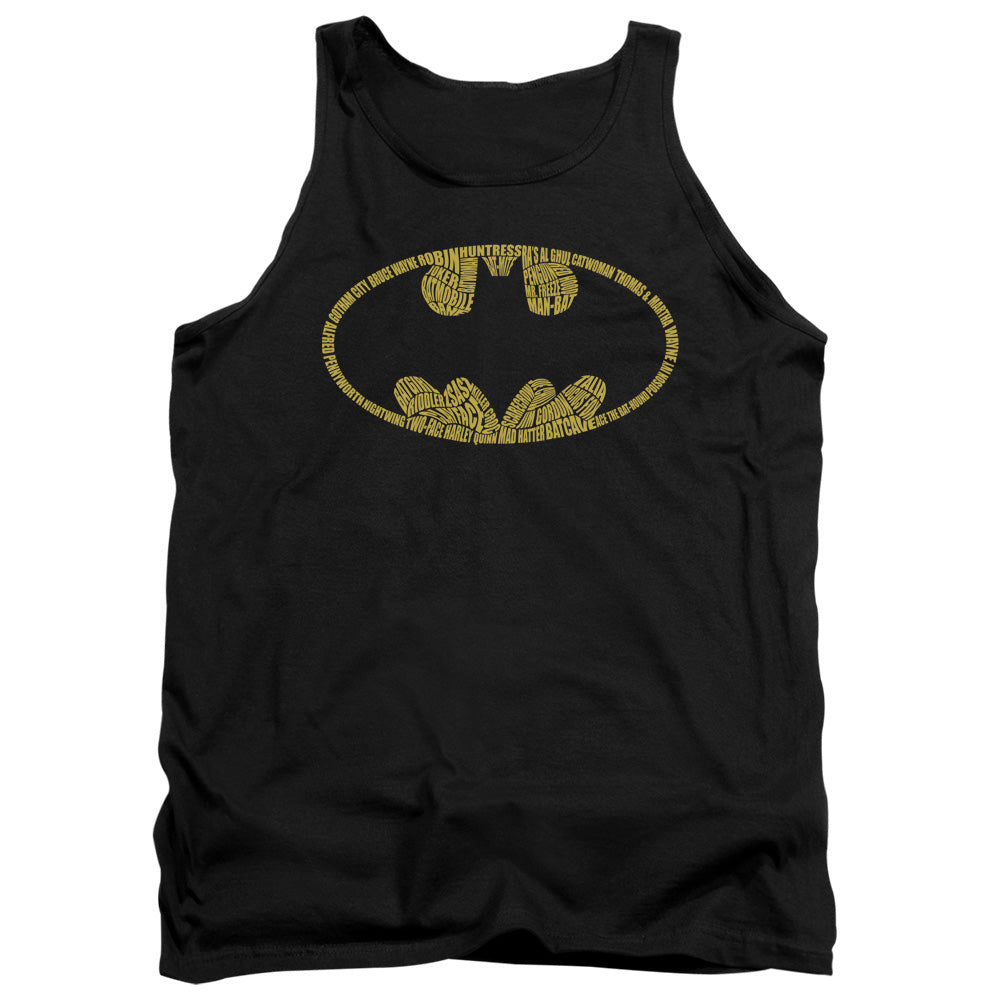 Batman Comics Word Logo Men's 18/1 Cotton Tank Top