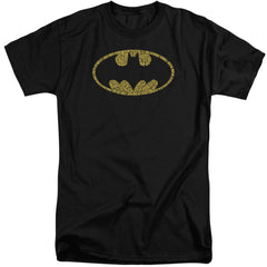 Batman Comics Word Logo Men's 18/1 Tall Cotton Short-Sleeve T-Shirt