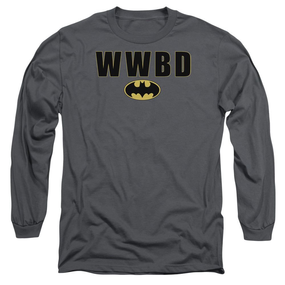 Batman Comics Wwbd Logo Men's 18/1 Cotton Long-Sleeve T-Shirt