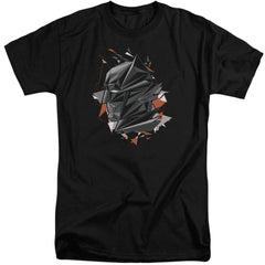 Batman v Superman Bat Head Tech Men's 18/1 Tall Cotton Short-Sleeve T-Shirt