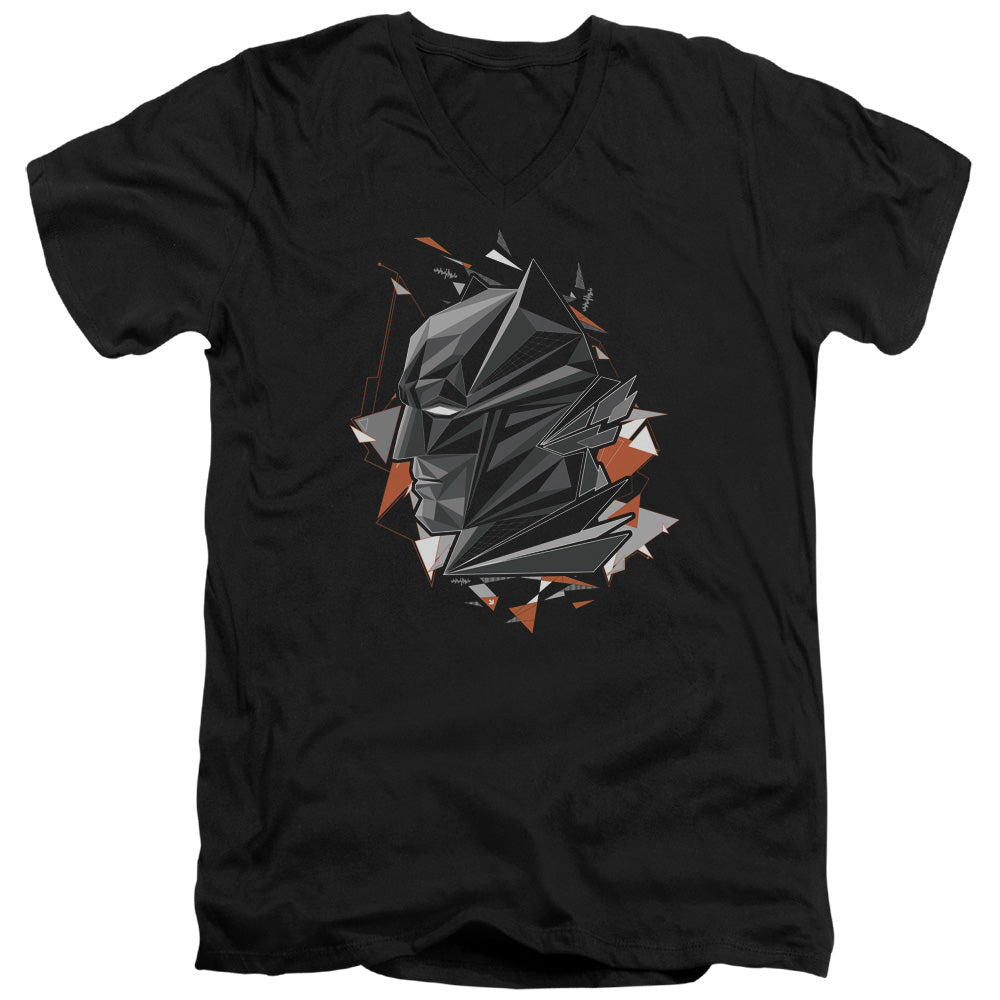 Batman v Superman Bat Head Tech Men's 30/1 Cotton Slim V-Neck T-Shirt