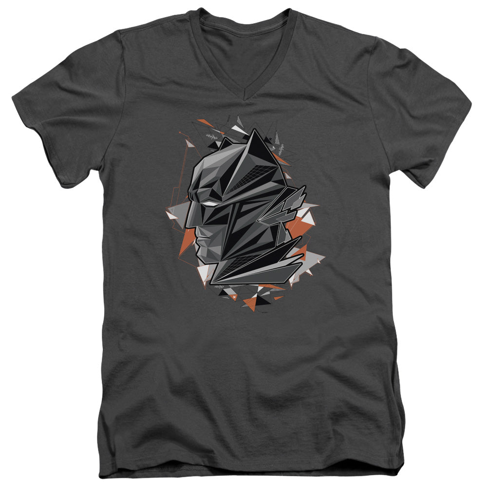 Batman v Superman Bat Head Tech Men's 30/1 Cotton Slim V-Neck T-Shirt