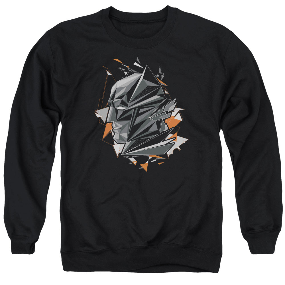 Batman v Superman Bat Head Tech Men's Crewneck 50 50 Poly Long-Sleeve T-Shirt
