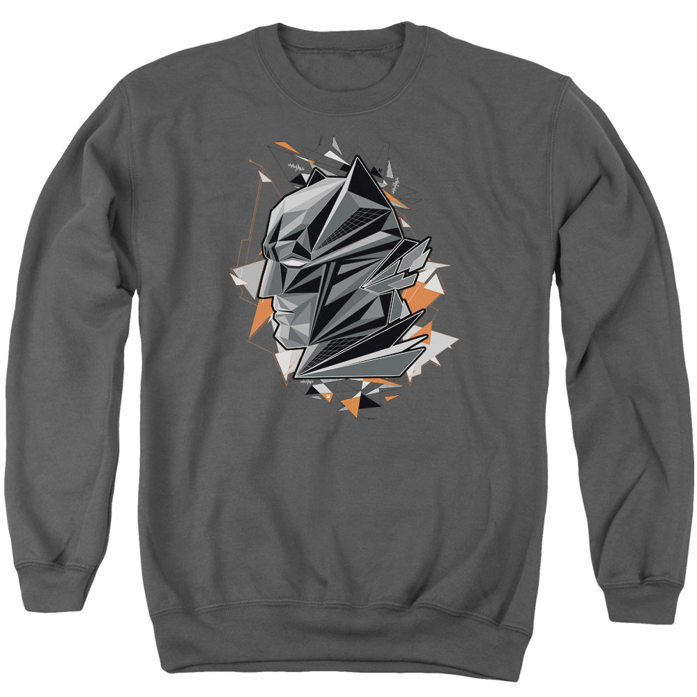 Batman v Superman Bat Head Tech Men's Crewneck 50 50 Poly Long-Sleeve T-Shirt