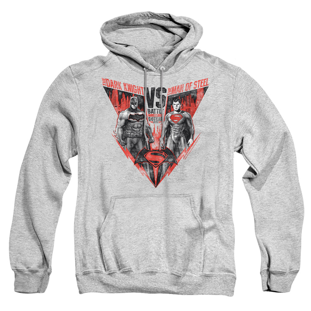 Batman v Superman Batlle For Gotham Men's Pull-Over 75 25 Poly Hoodie