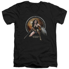 Batman v Superman Batlle Zone Men's 30/1 Cotton Slim V-Neck T-Shirt