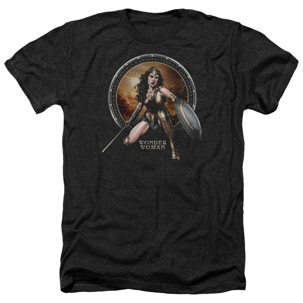 Batman v Superman Batlle Zone Men's 30/1 Heather 60 40 Poly Short-Sleeve T-Shirt
