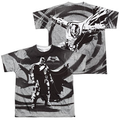 Batman v Superman Batman Contrast (Front/Back Print) Youth Regular Fit Poly Short-Sleeve T-Shirt
