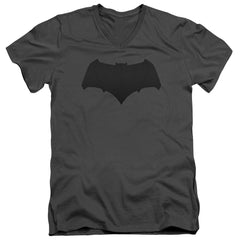 Batman v Superman Batman Logo Men's 30/1 Cotton Slim V-Neck T-Shirt