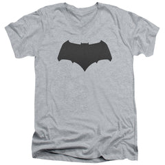 Batman v Superman Batman Logo Men's 30/1 Cotton Slim V-Neck T-Shirt
