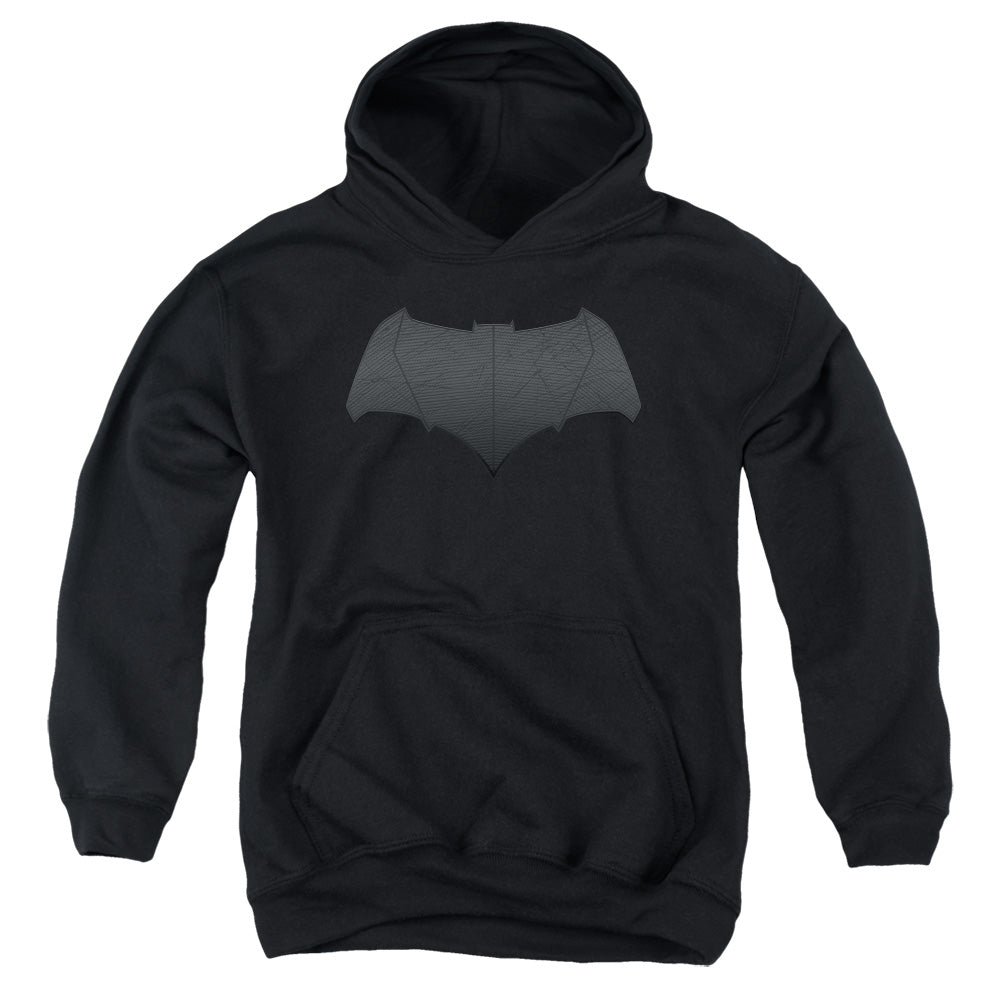 Batman v Superman Batman Logo Youth Cotton Poly Pull-Over Hoodie