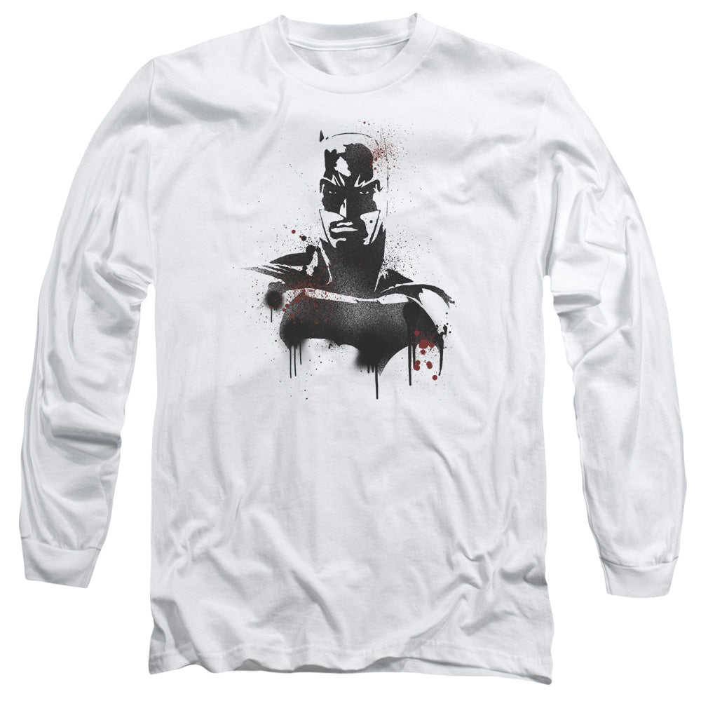 Batman v Superman Batman Spray Men's 18/1 Cotton Long-Sleeve T-Shirt