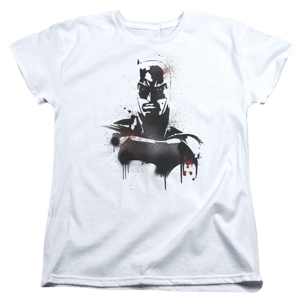 Batman v Superman Batman Spray Women's 18/1 Cotton Short-Sleeve T-Shirt