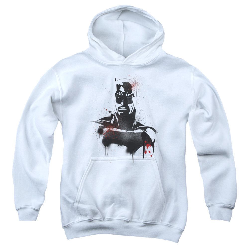 Batman v Superman Batman Spray Youth Cotton Poly Pull-Over Hoodie