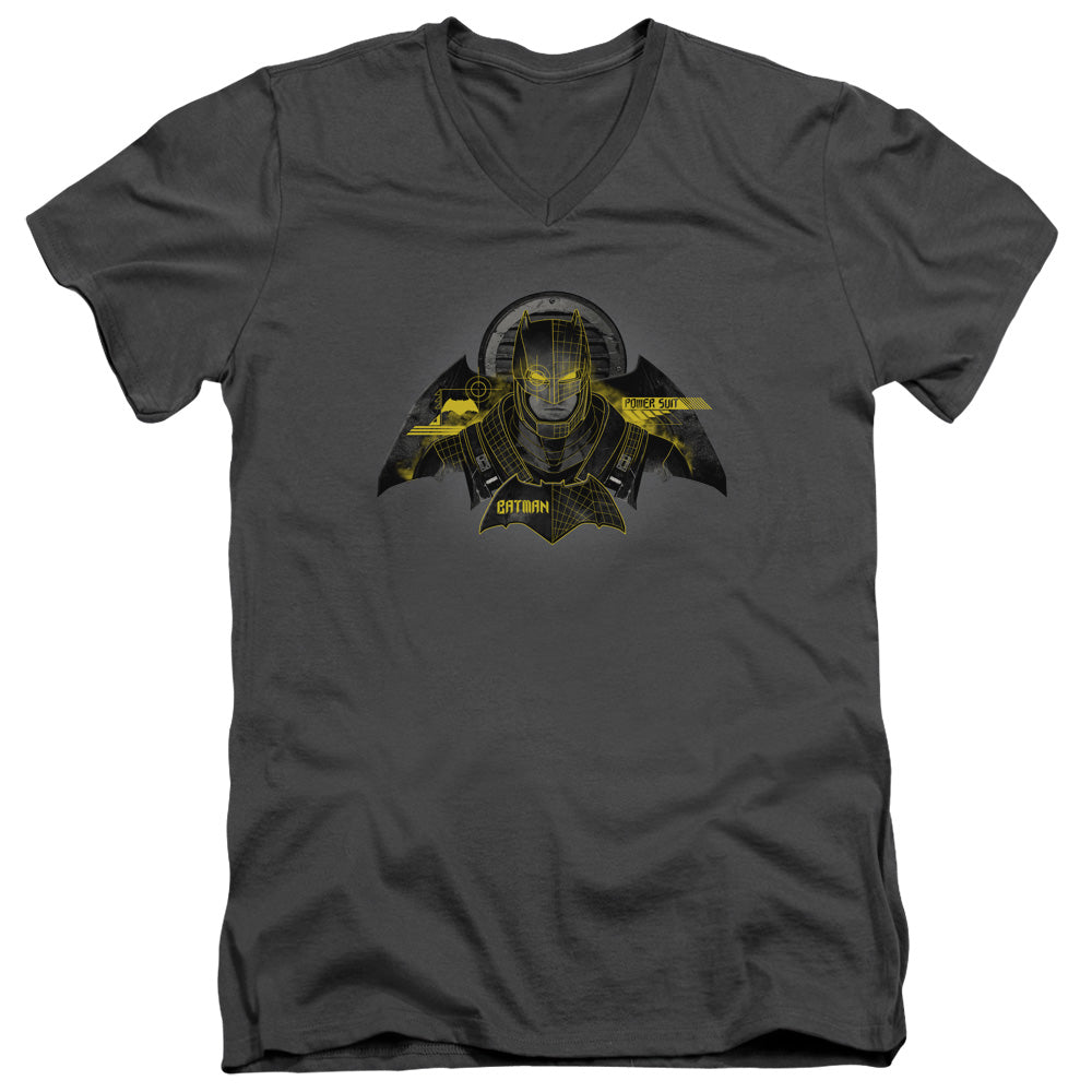 Batman v Superman Batman Tech Men's 30/1 Cotton Slim V-Neck T-Shirt