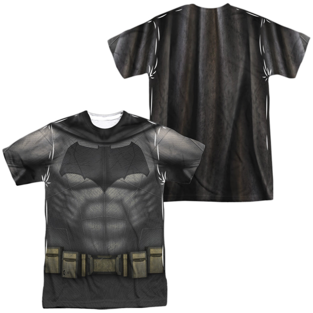 Batman v Superman Batman Uniform (Front/Back Print) Men's Regular Fit Polyester Short-Sleeve T-Shirt