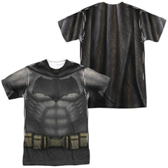 Batman v Superman Batman Uniform (Front/Back Print) Men's Regular Fit Polyester Short-Sleeve T-Shirt