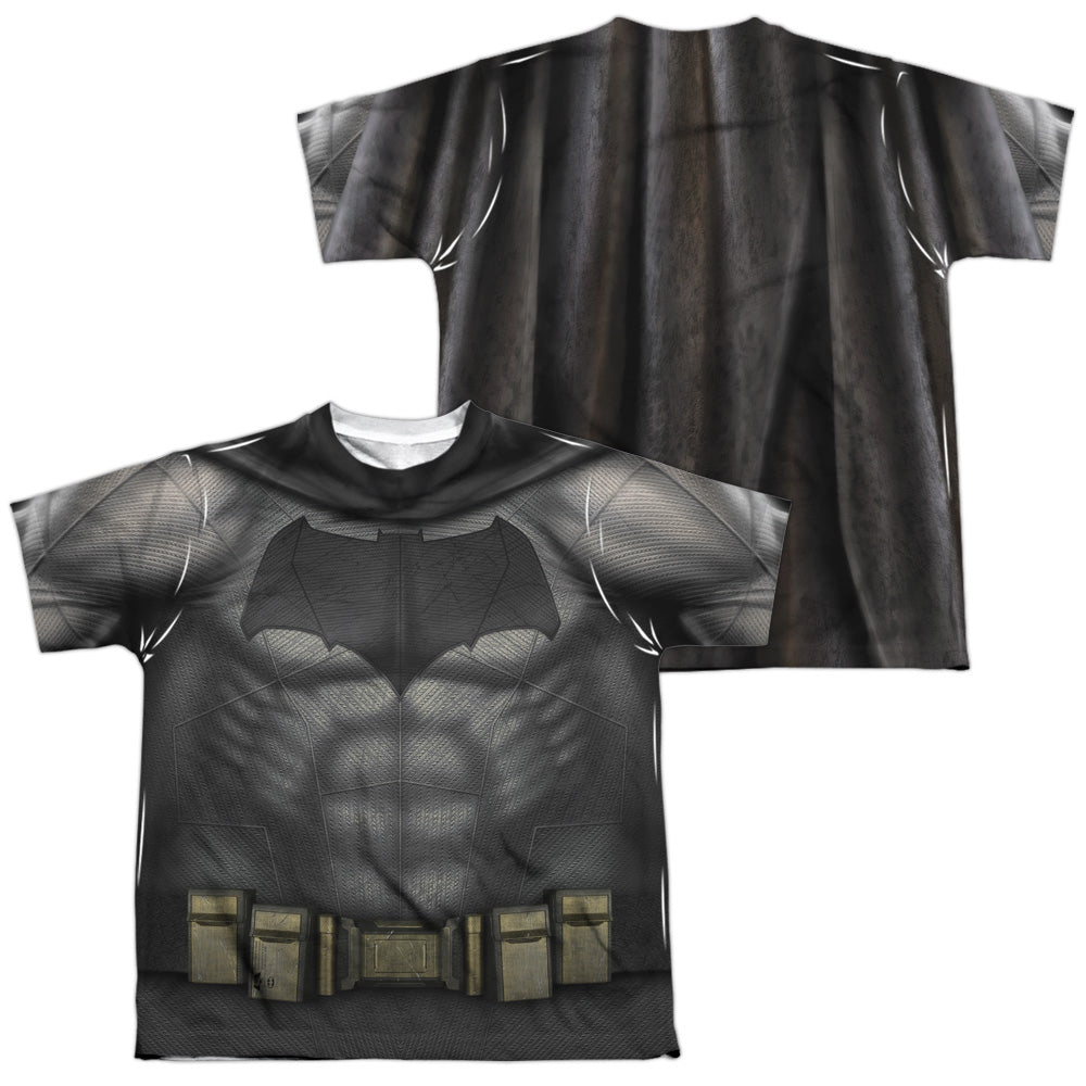 Batman v Superman Batman Uniform (Front/Back Print) Youth Regular Fit Poly Short-Sleeve T-Shirt