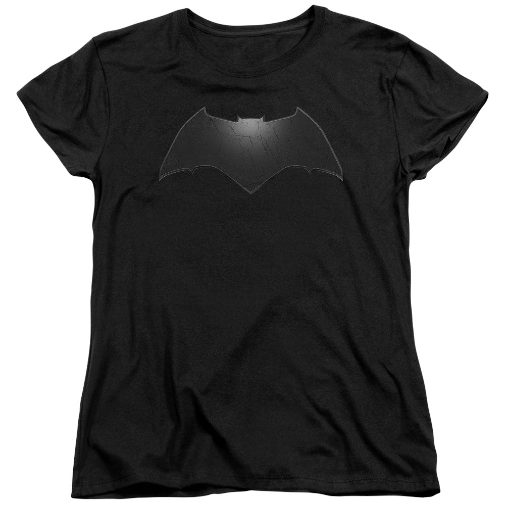 Batman v Superman Beveled Bat Logo Women's 18/1 Cotton Short-Sleeve T-Shirt
