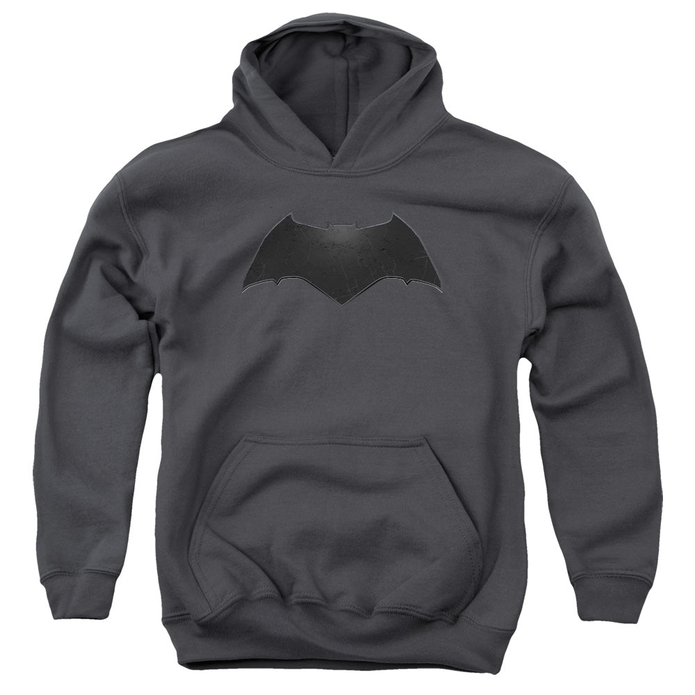 Batman v Superman Beveled Bat Logo Youth Cotton Poly Pull-Over Hoodie