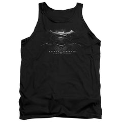 Batman v Superman Bw Logo Men's 18/1 Cotton Tank Top
