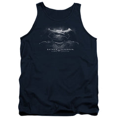 Batman v Superman Bw Logo Men's 18/1 Cotton Tank Top