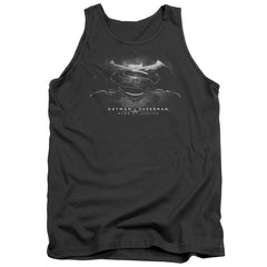 Batman v Superman Bw Logo Men's 18/1 Cotton Tank Top