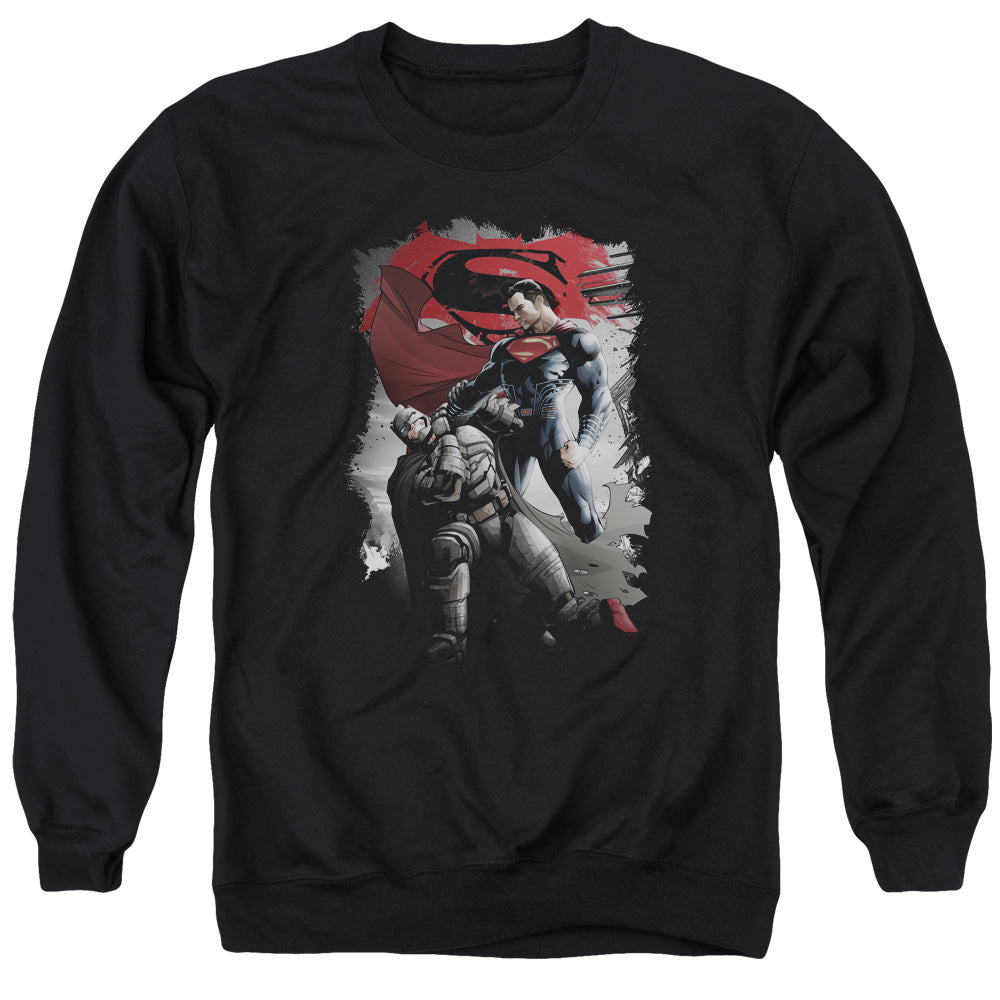 Batman v Superman Choke Men's Crewneck 50 50 Poly Long-Sleeve T-Shirt