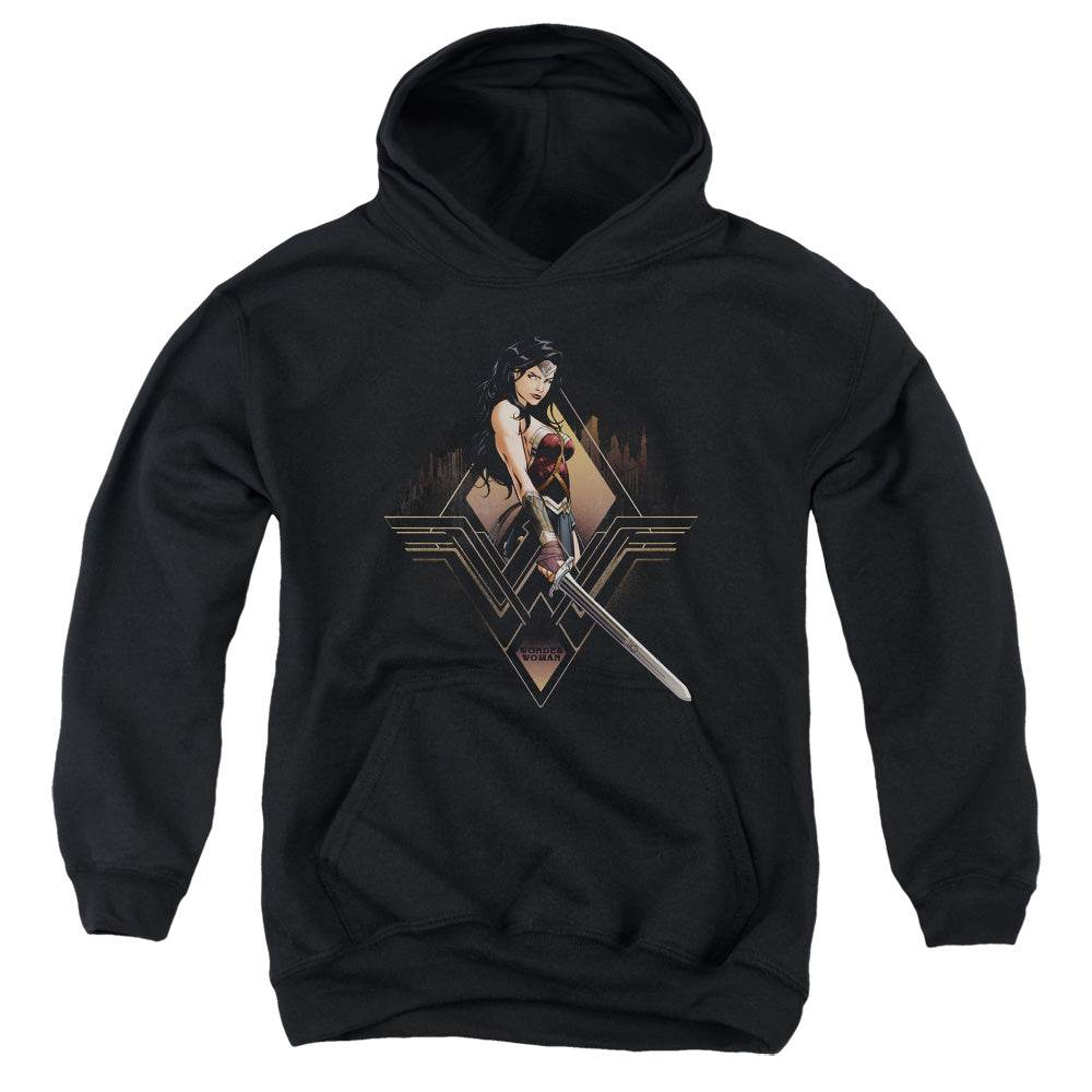 Batman v Superman City Girl Youth Cotton Poly Pull-Over Hoodie
