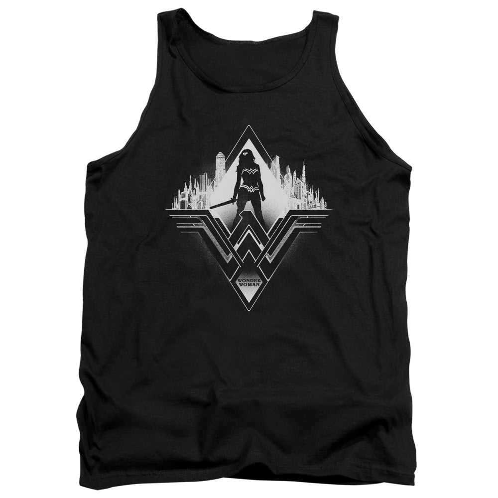 Batman v Superman City Warrior Men's 18/1 Cotton Tank Top