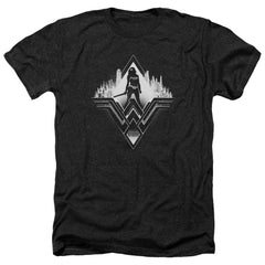 Batman v Superman City Warrior Men's 30/1 Heather 60 40 Poly Short-Sleeve T-Shirt