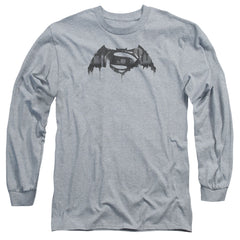 Batman v Superman Cityscape Logo Men's 18/1 Cotton Long-Sleeve T-Shirt