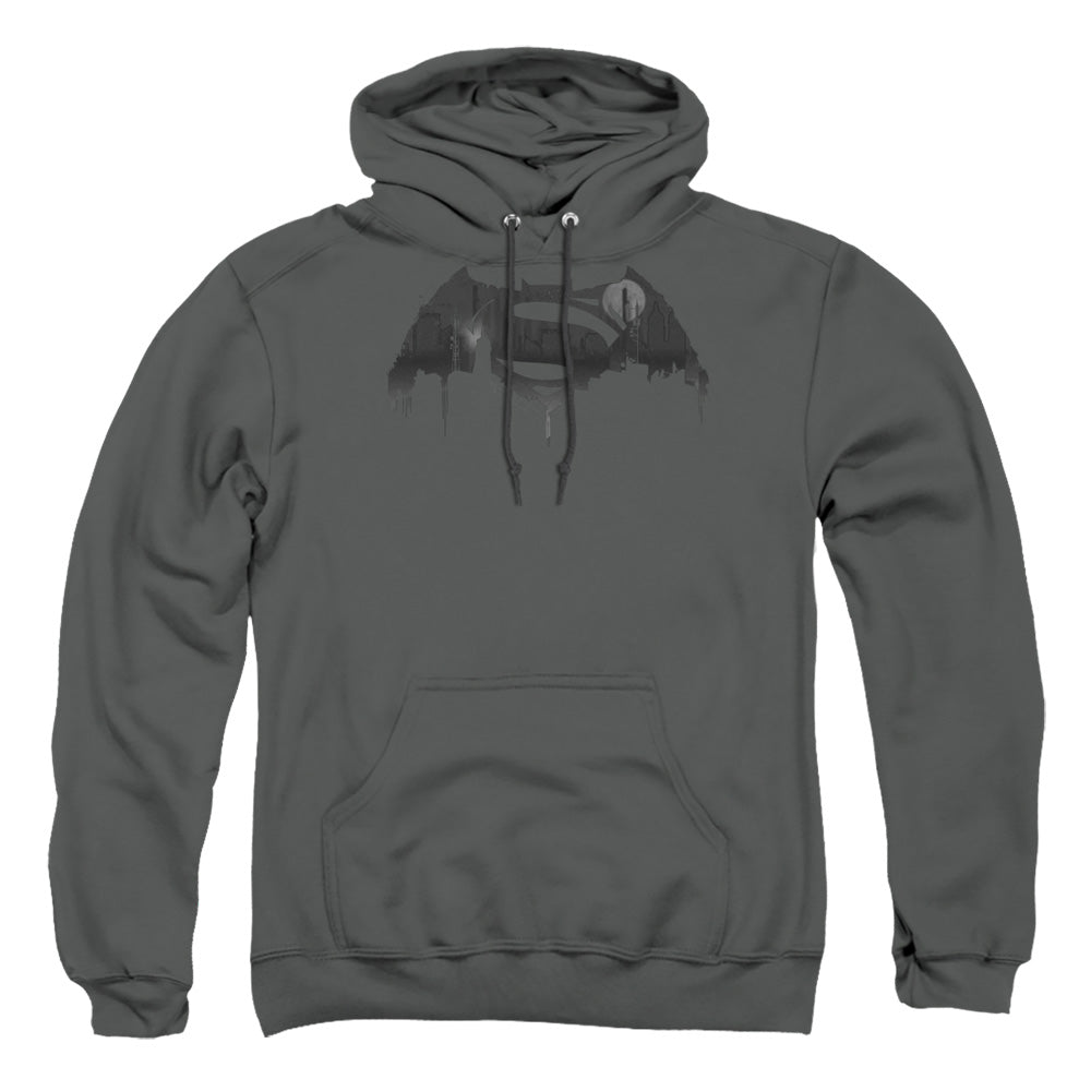 Batman v Superman Cityscape Logo Men's Pull-Over 75 25 Poly Hoodie