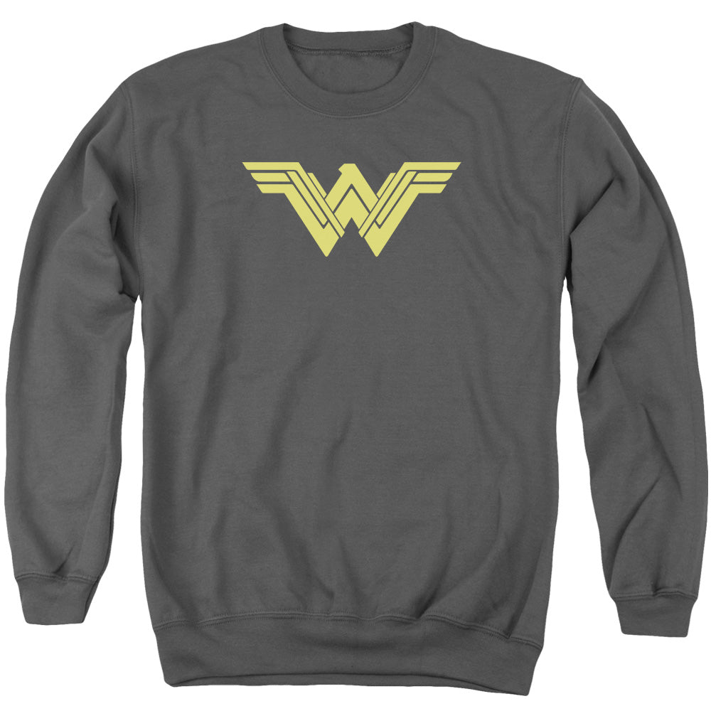 Batman v Superman Clean Line Logo Men's Crewneck 50 50 Poly Long-Sleeve T-Shirt