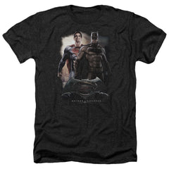 Batman v Superman Dawn Men's 30/1 Heather 60 40 Poly Short-Sleeve T-Shirt