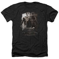 Batman v Superman Dawn Men's 30/1 Heather 60 40 Poly Short-Sleeve T-Shirt