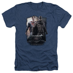 Batman v Superman Dawn Men's 30/1 Heather 60 40 Poly Short-Sleeve T-Shirt